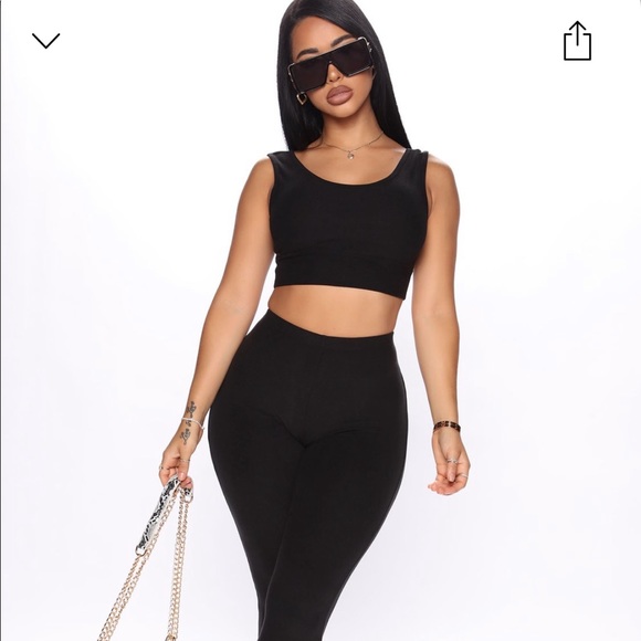 Fashion Nova Pants - Black 2 Piece Set